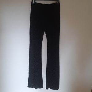 Divided H&M patterned black velvety type pants S